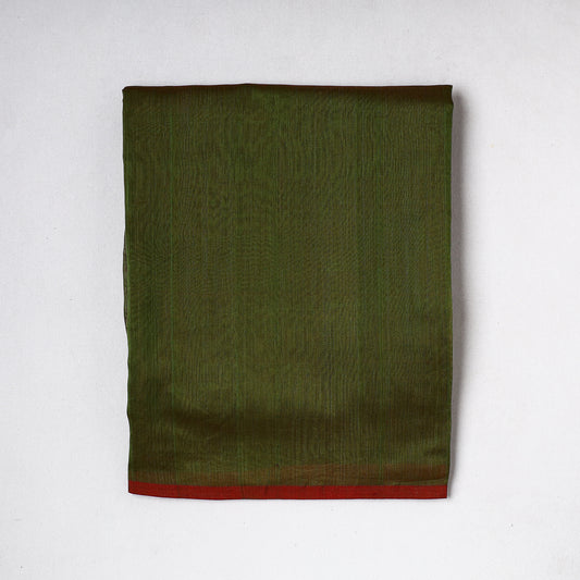 Green - Traditional Chanderi Silk Handloom Precut Fabric (2.2 meter)