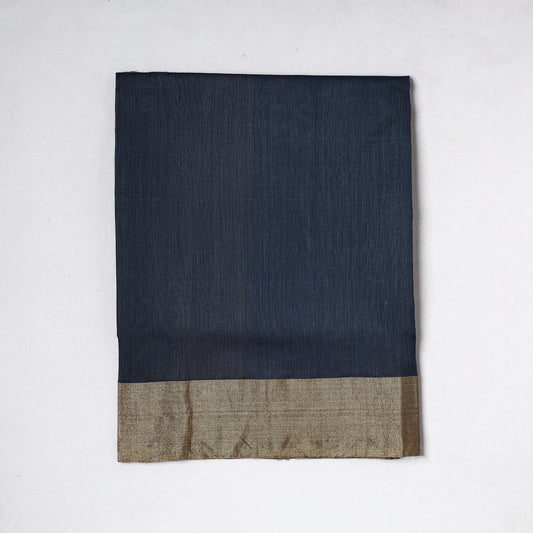 Blue - Traditional Chanderi Silk Handloom Precut Fabric (1.3 meter)