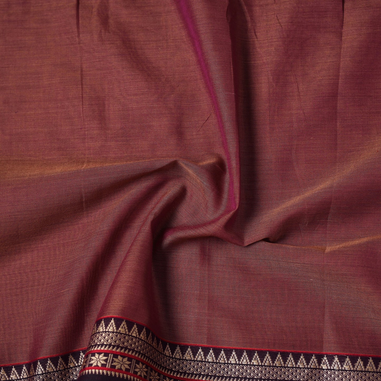 Dharwad Cotton Plain Fabric with Thread Border 16
