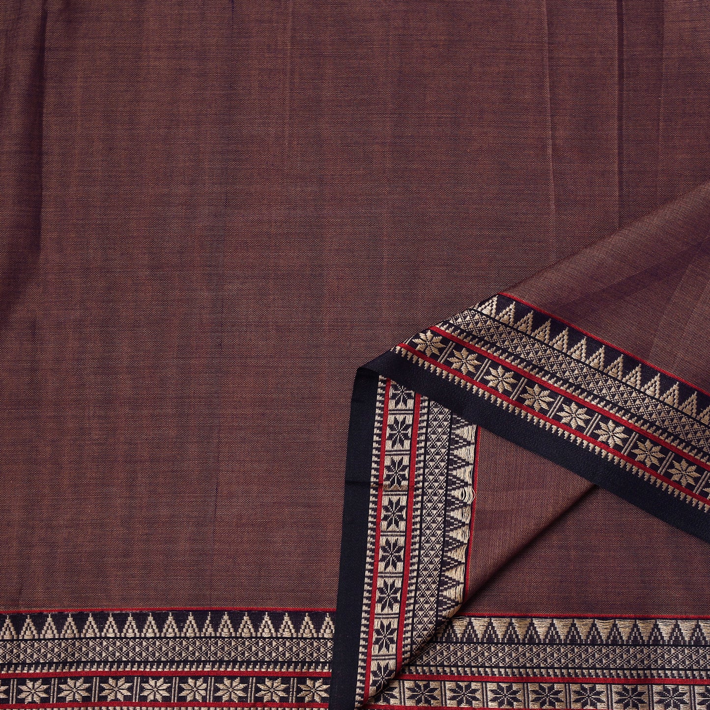 Dharwad Cotton Plain Fabric with Thread Border 17