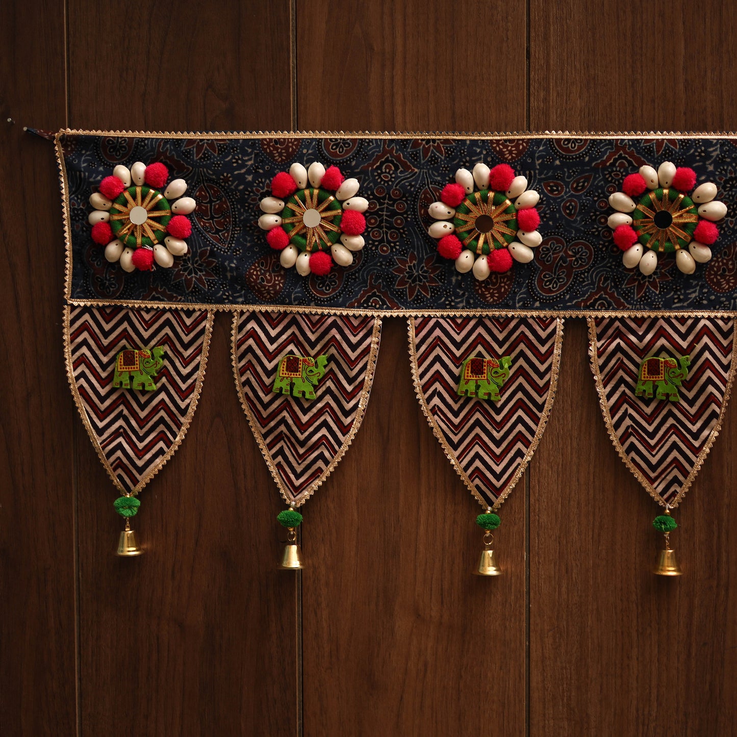 Handmade fabric toran for festive decor 98 - handcrafted