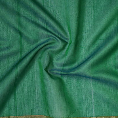 Green - Traditional Chanderi Silk Handloom Precut Fabric (1 meter)