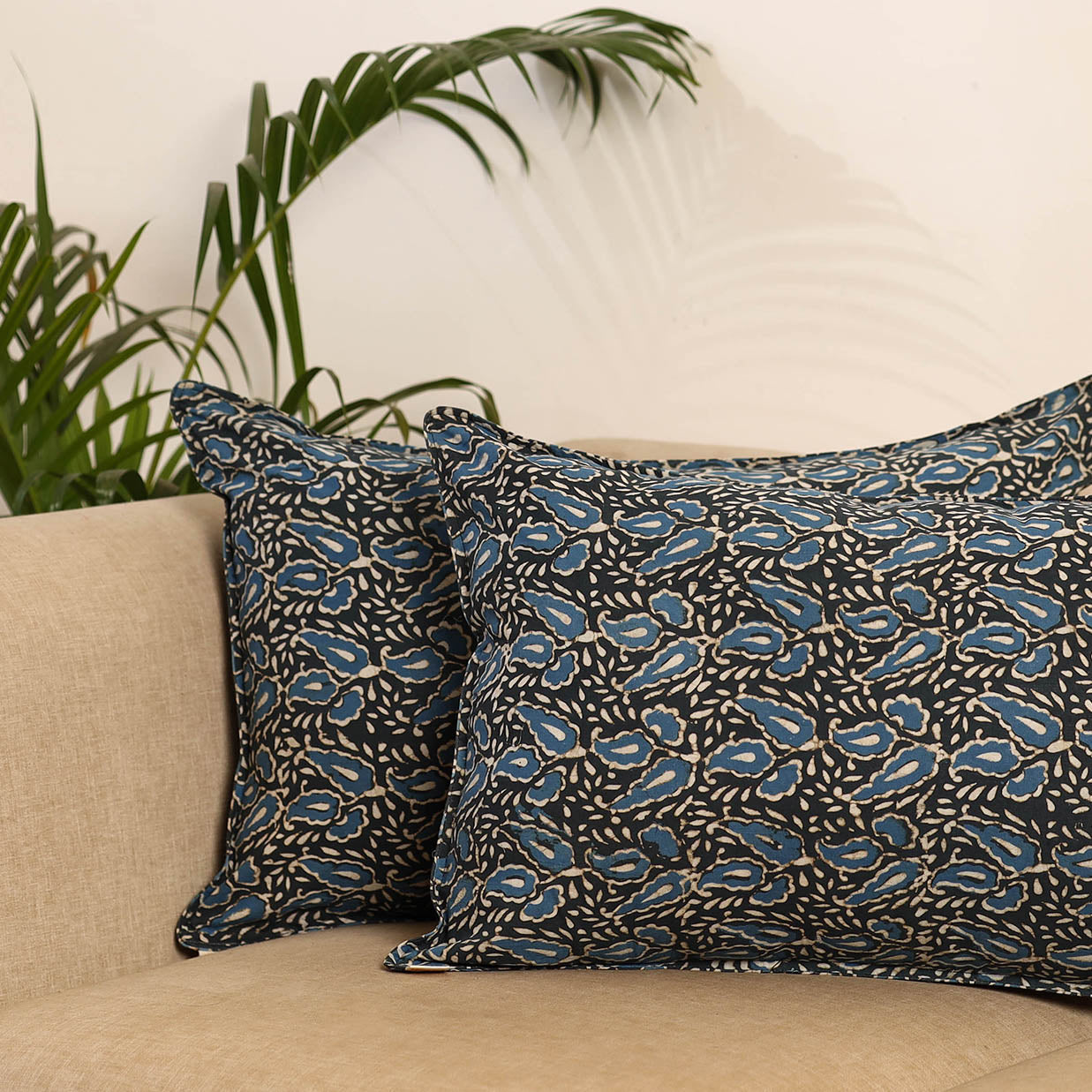 Set of 2 Akola Hand Block Print Pillow Covers 99