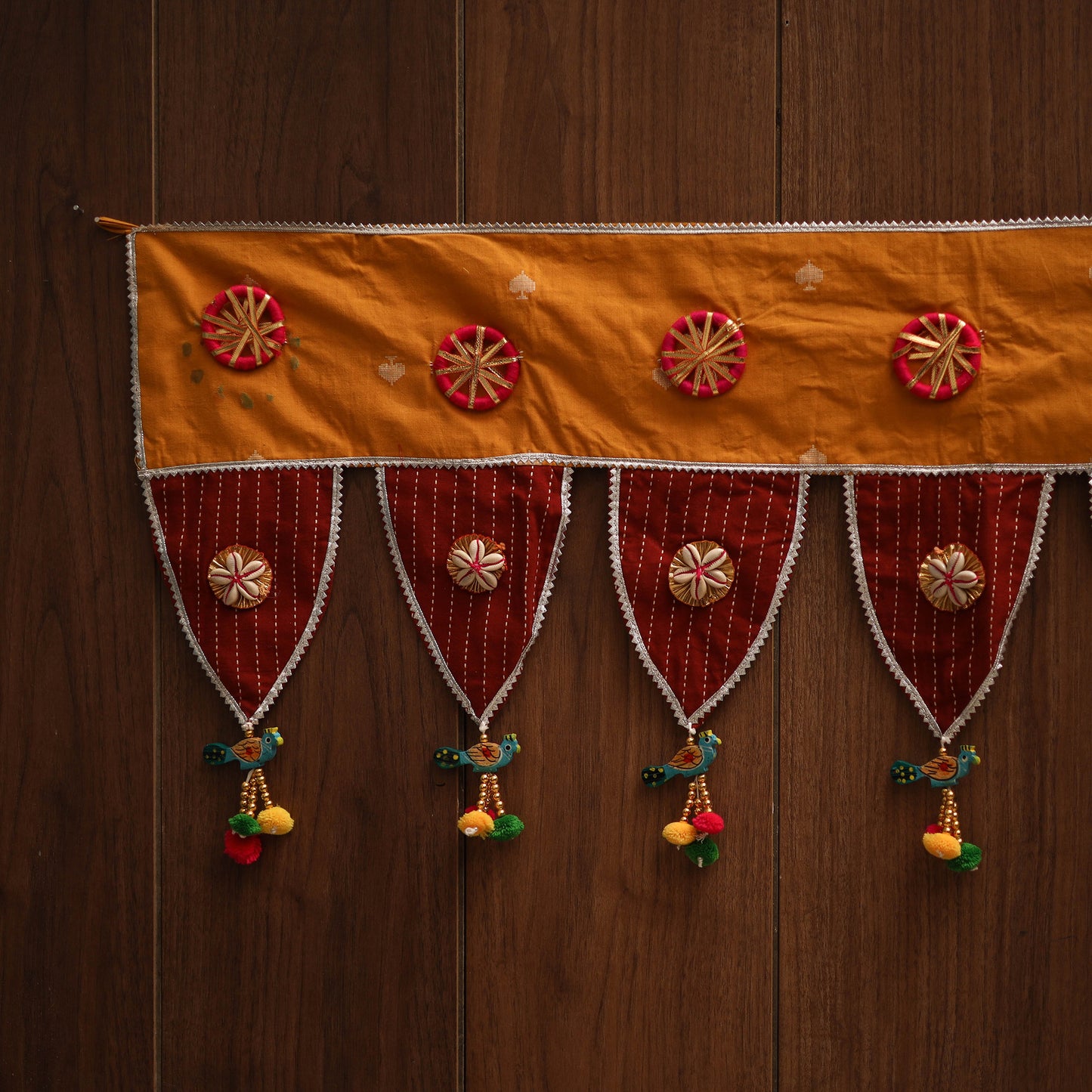 Handmade fabric toran for festive decor 100 - handcrafted