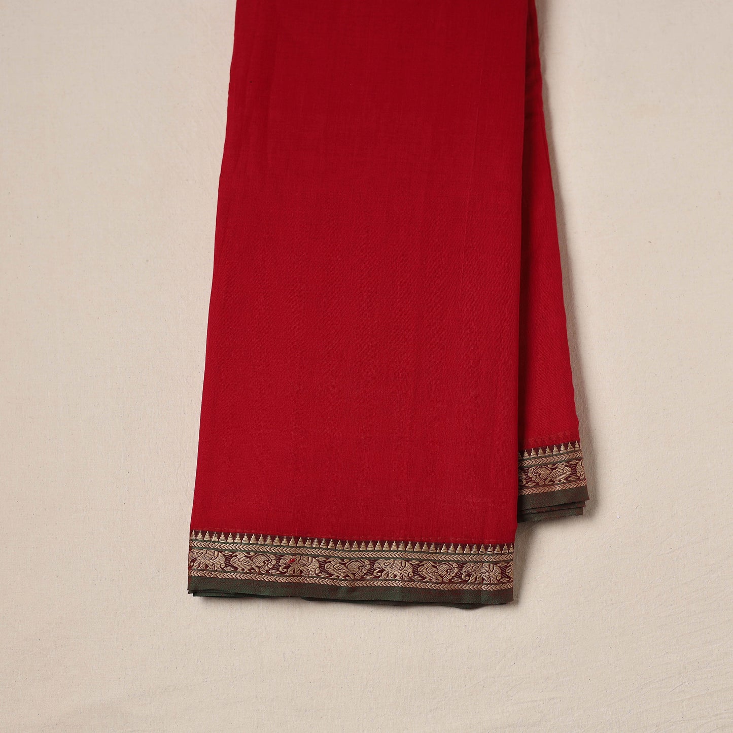 Dharwad Cotton Plain Fabric with Thread Border 19