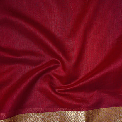 Purple - Traditional Chanderi Silk Handloom Precut Fabric (1.55 meter)