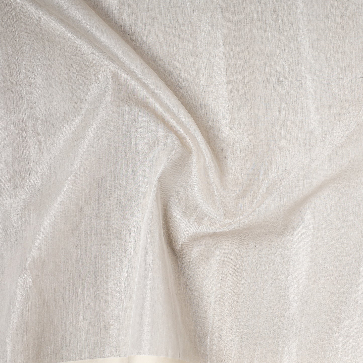 White - Traditional Chanderi Silk Handloom Precut Fabric (2.5 meter)