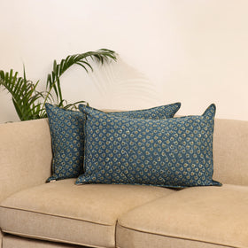 Set of 2 Akola Hand Block Print Pillow Covers 101