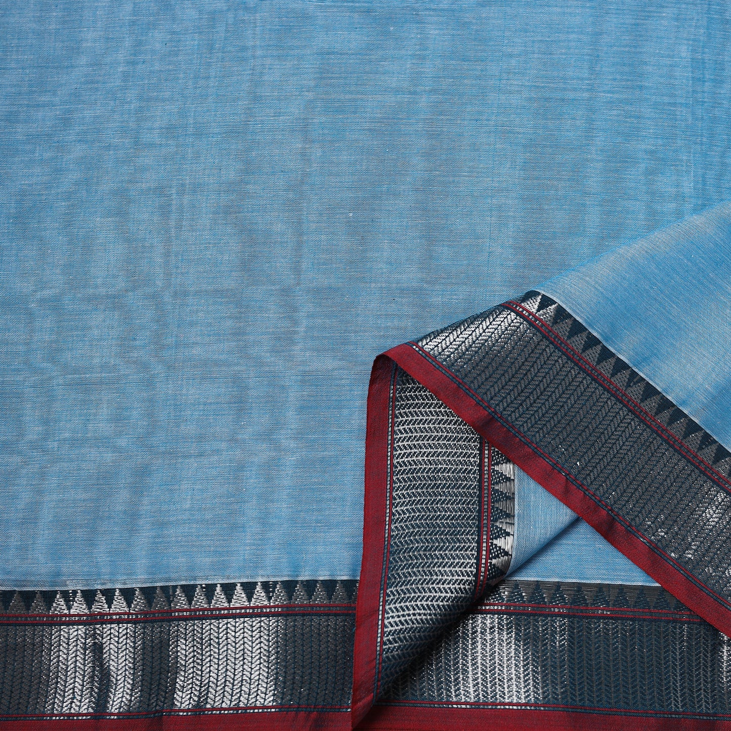 Dharwad Cotton Plain Fabric with Zari Border 20