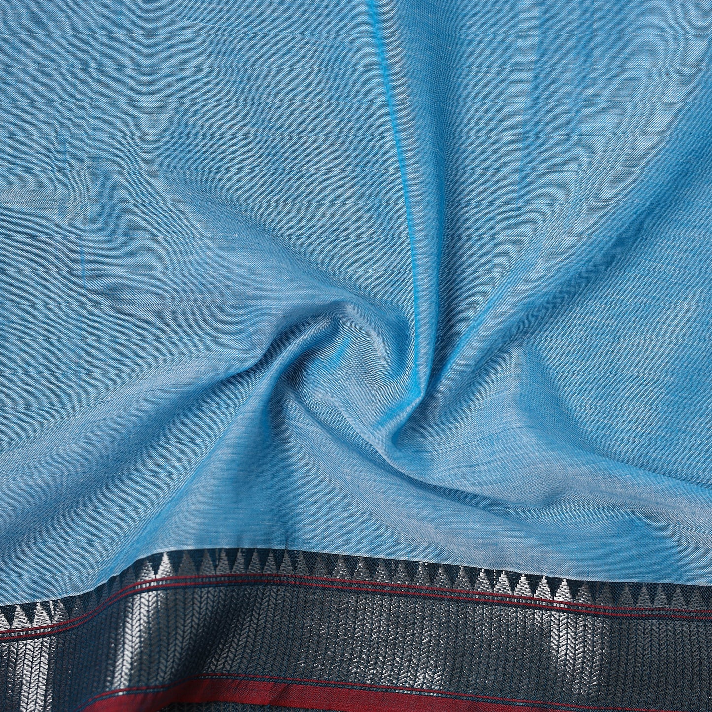 Dharwad Cotton Plain Fabric with Zari Border 20