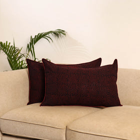 Set of 2 Akola Hand Block Print Pillow Covers 102