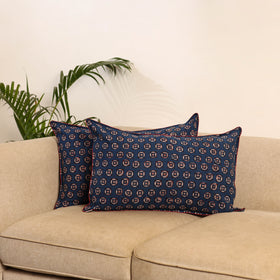 Set of 2 Akola Hand Block Print Pillow Covers 103