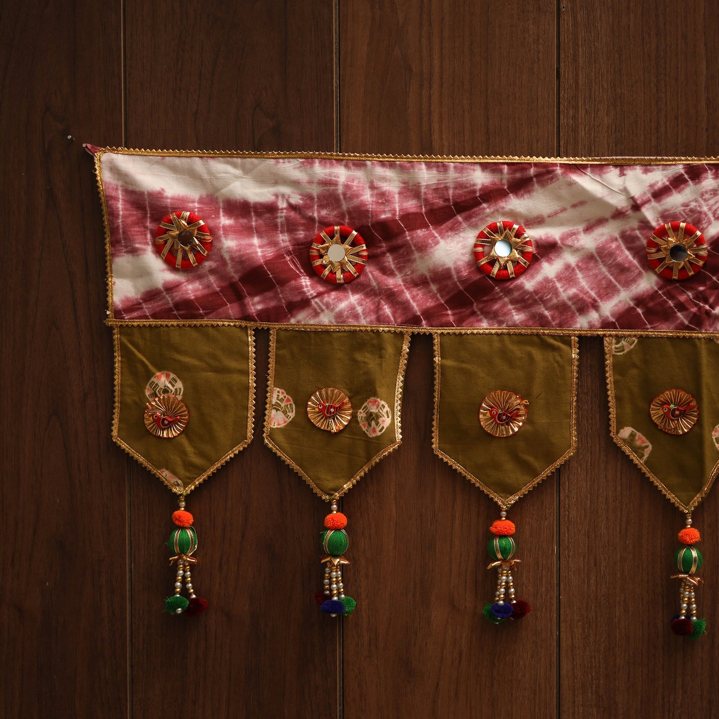 Handmade fabric toran for festive decor 104 - handcrafted