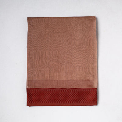 Brown - Traditional Chanderi Silk Handloom Precut Fabric (1 meter)