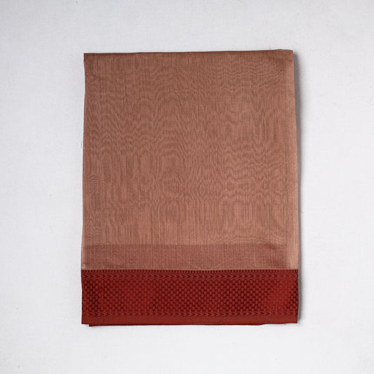 Brown - Traditional Chanderi Silk Handloom Precut Fabric (1 meter)
