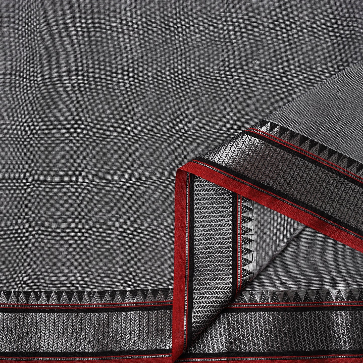 Dharwad Cotton Plain Fabric with Zari Border 22