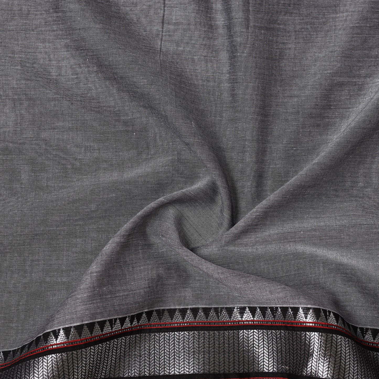 Dharwad Cotton Plain Fabric with Zari Border 22