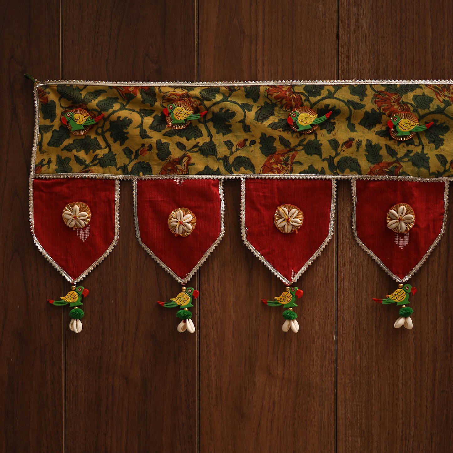 Handmade fabric toran for festive decor 107 - handcrafted