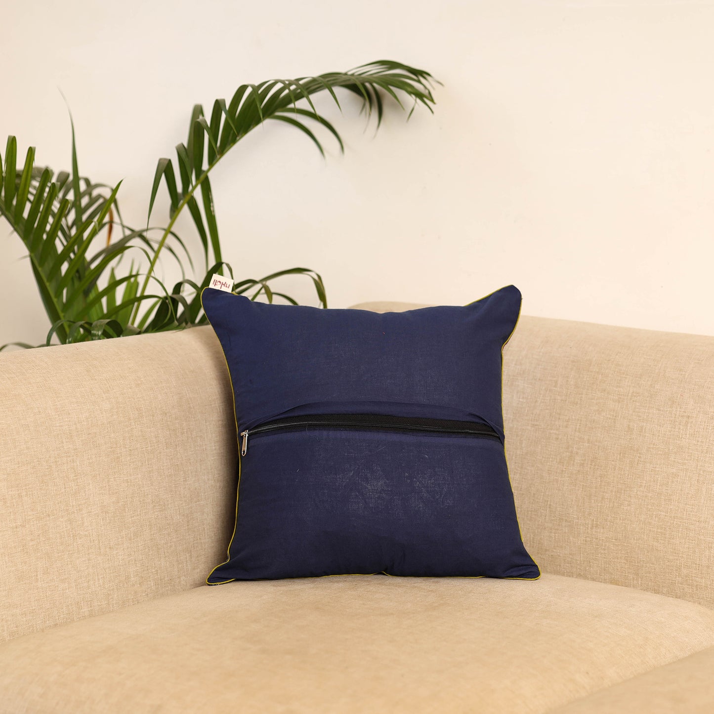 Blue - Pochampally Ikat Cushion Cover 02