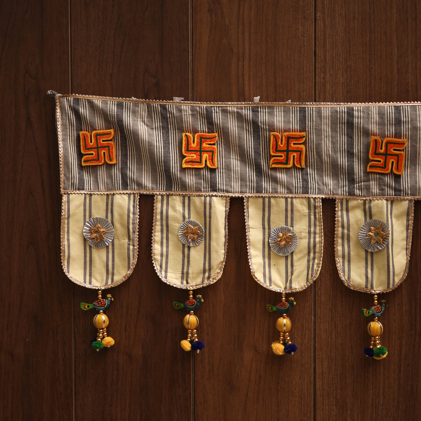 Handmade fabric toran for festive decor 110 - handcrafted