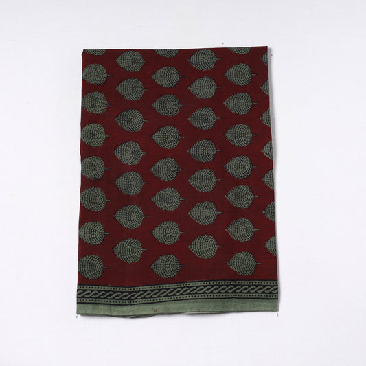 Red - Bagh Block Printed Cotton Precut Fabric (1.6 meter) 58