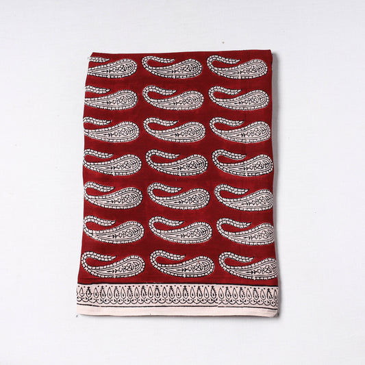 Red - Bagh Block Printed Cotton Precut Fabric (1.5 meter) 61