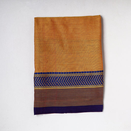 Blue - Traditional Maheshwari Silk Handloom Precut Fabric (2 Meter)