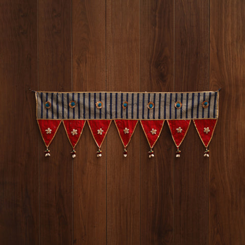 Handmade fabric toran for festive decor 117 - handcrafted