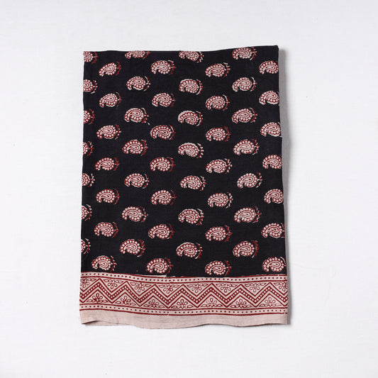 Black - Bagh Block Printed Cotton Precut Fabric (1.2 meter) 64