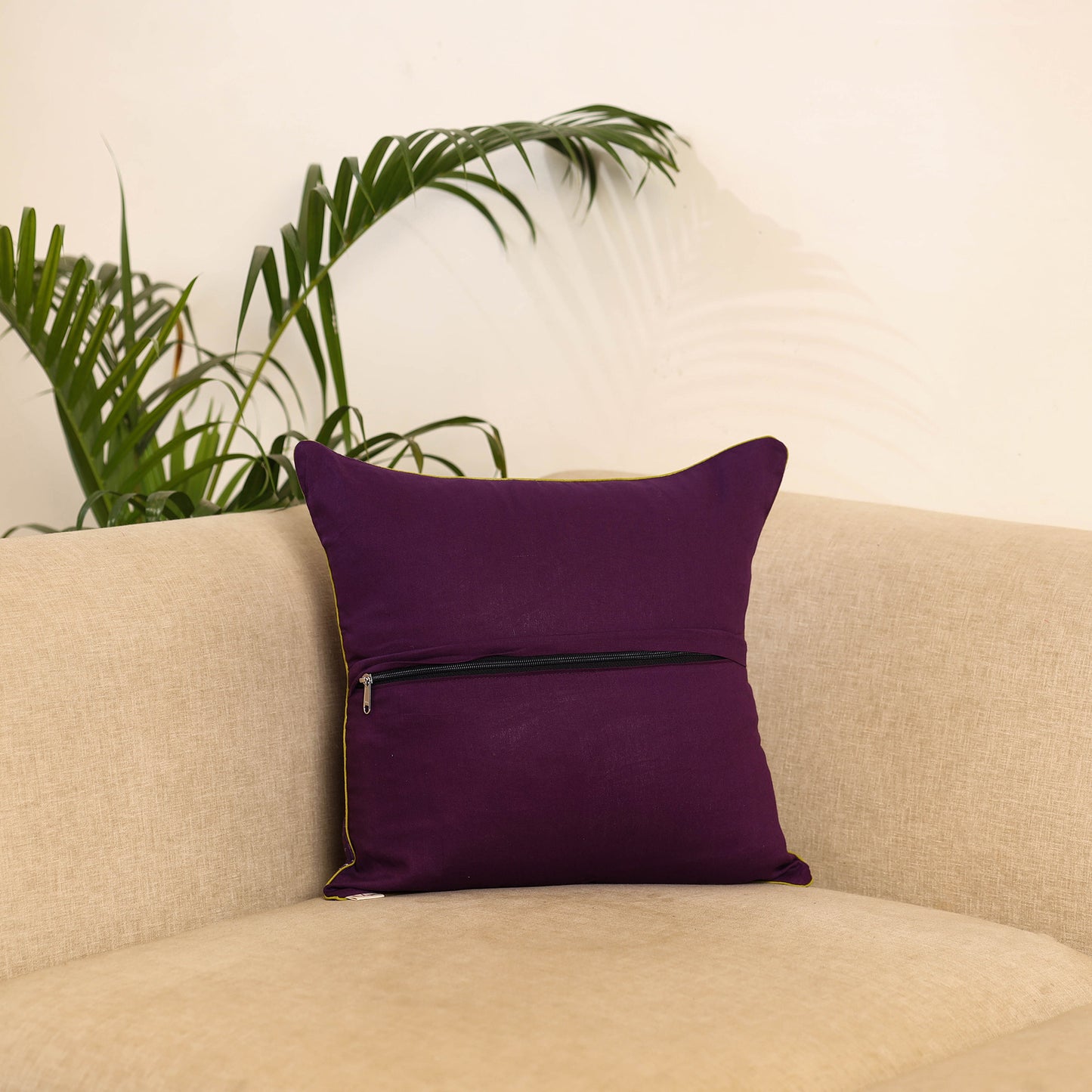 Purple - Pochampally Ikat Cushion Cover 13