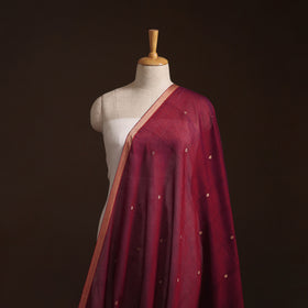 Dharwad Cotton Buti Plain Fabric with Thread Border 06