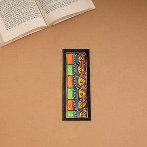 Madhubani handpainted bookmark (7 x 2 in) 06 - handcrafted
