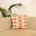 White - Pochampally Ikat Cushion Cover 16