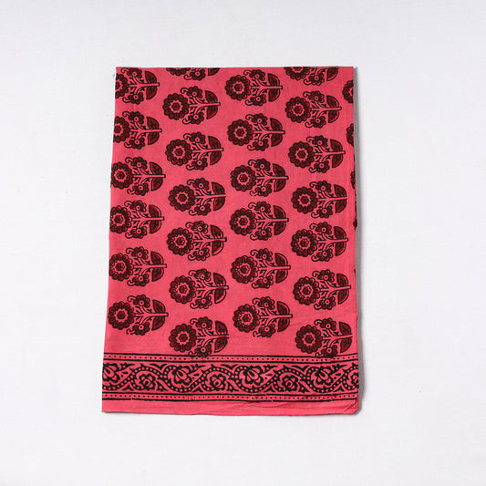 Pink - Bagh Block Printed Cotton Precut Fabric (0.9 meter) 68