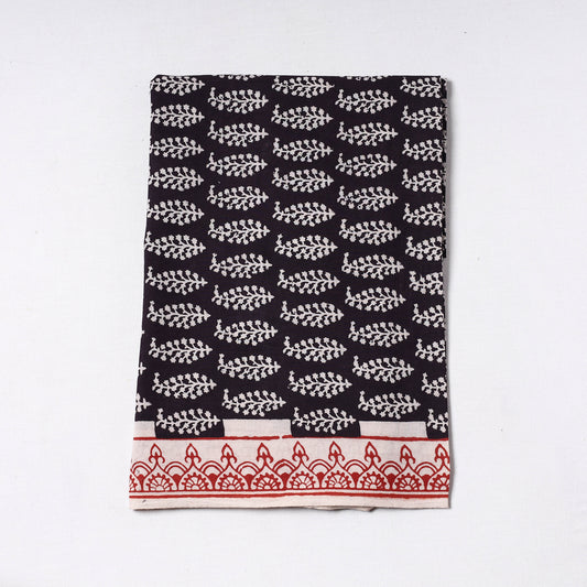 Black - Bagh Block Printed Cotton Precut Fabric (1.2 meter) 70
