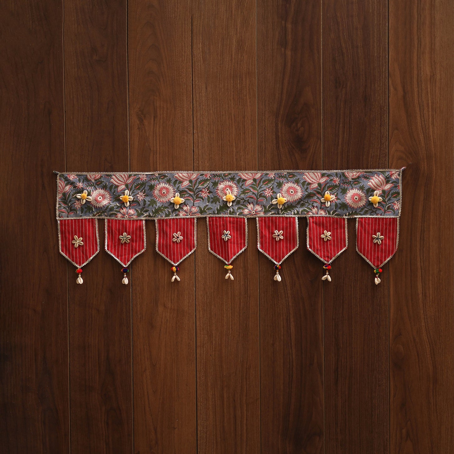 Handmade fabric toran for festive decor 120 - handcrafted