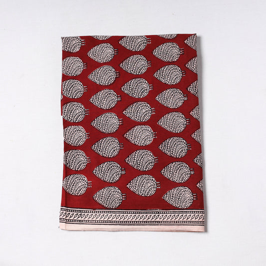 Red - Bagh Block Printed Cotton Precut Fabric (1.5 meter) 71