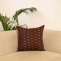 Brown - Pochampally Ikat Cushion Cover 20