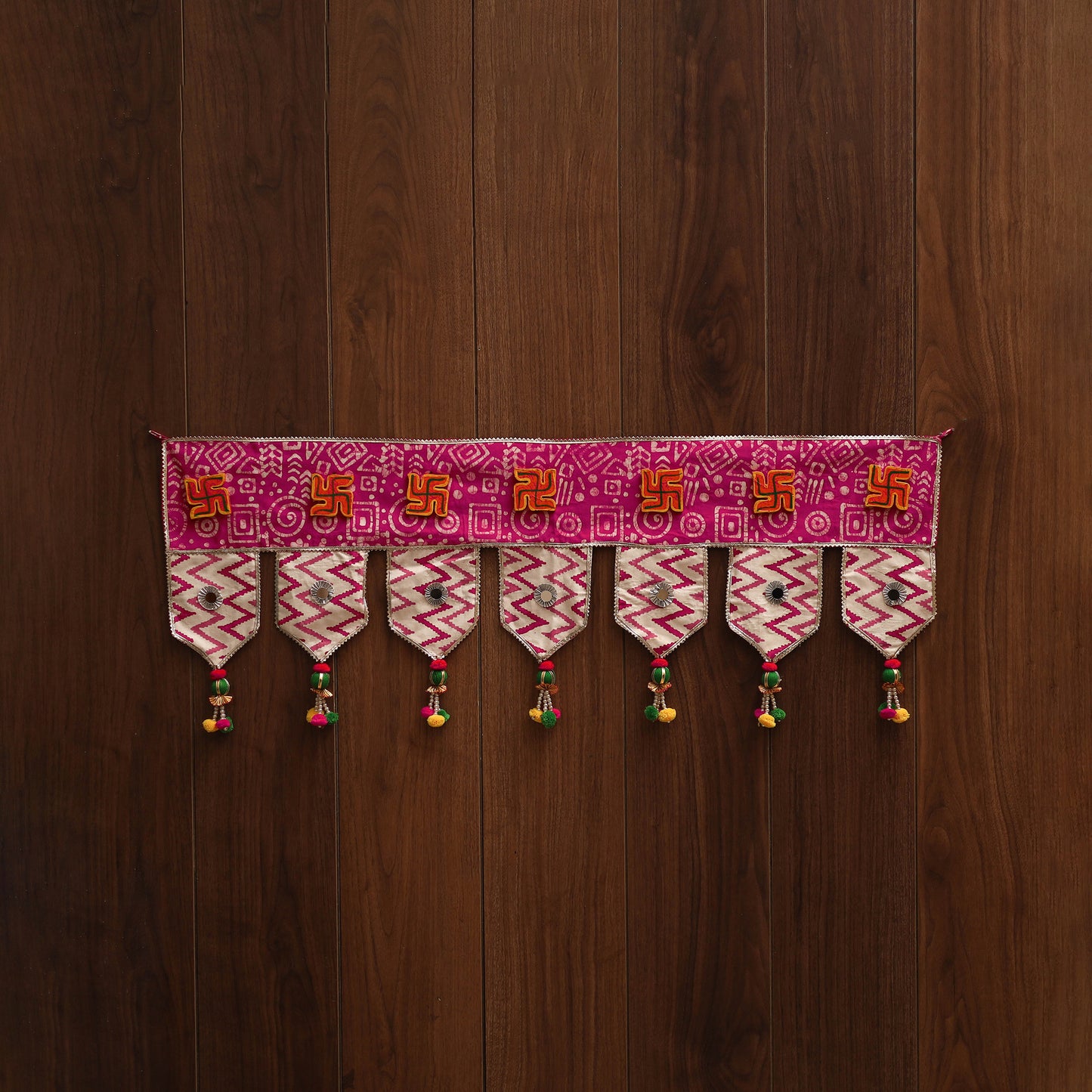 Handmade fabric toran for festive decor 124 - handcrafted