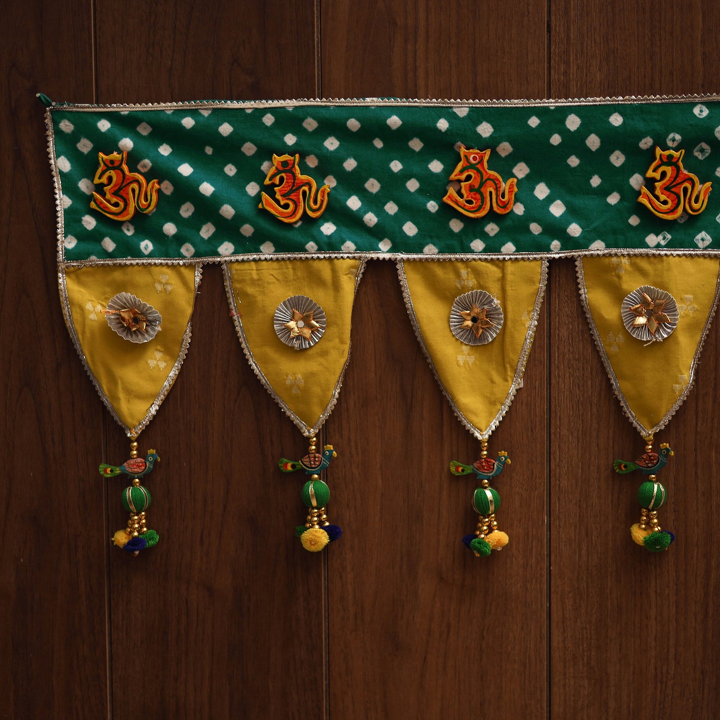 Handmade fabric toran for festive decor 125 - handcrafted