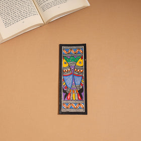 Madhubani handpainted bookmark (7 x 2 in) 27 - handcrafted