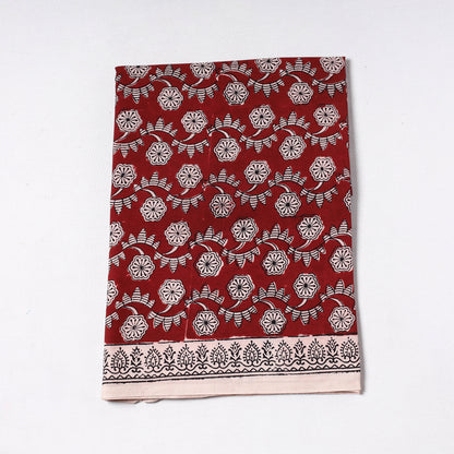 Red - Bagh Block Printed Cotton Precut Fabric (1.45 meter) 76