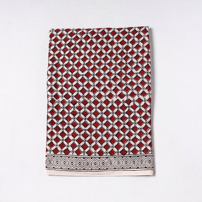 Maroon - Bagh Block Printed Cotton Precut Fabric (1.2 meter) 78