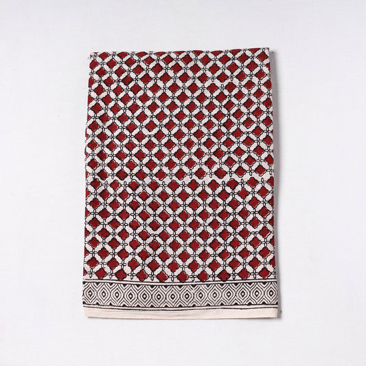 Maroon - Bagh Block Printed Cotton Precut Fabric (1.2 meter) 78