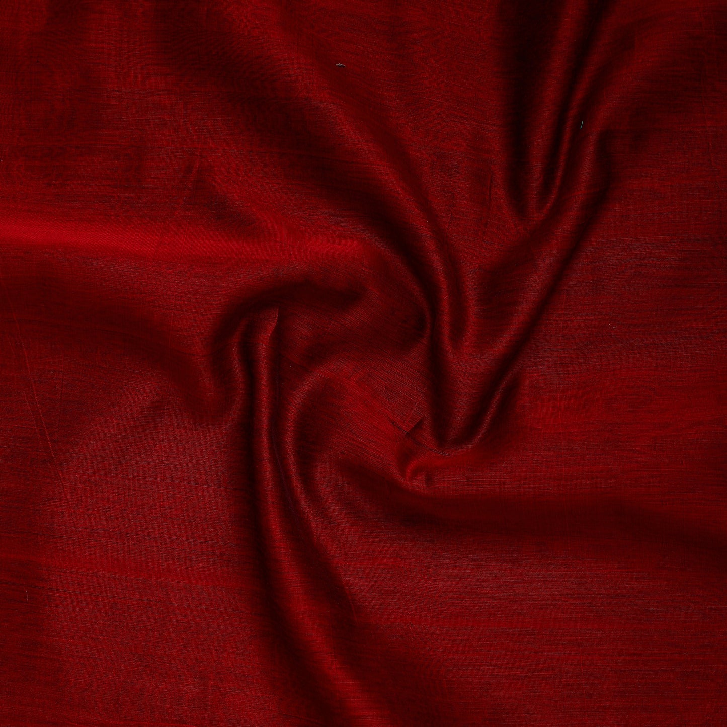 Red - Traditional Maheshwari Silk Handloom Fabric with Zari Border