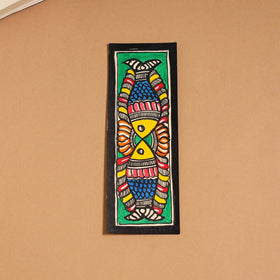 Madhubani handpainted bookmark (7 x 2 in) 34 - handcrafted