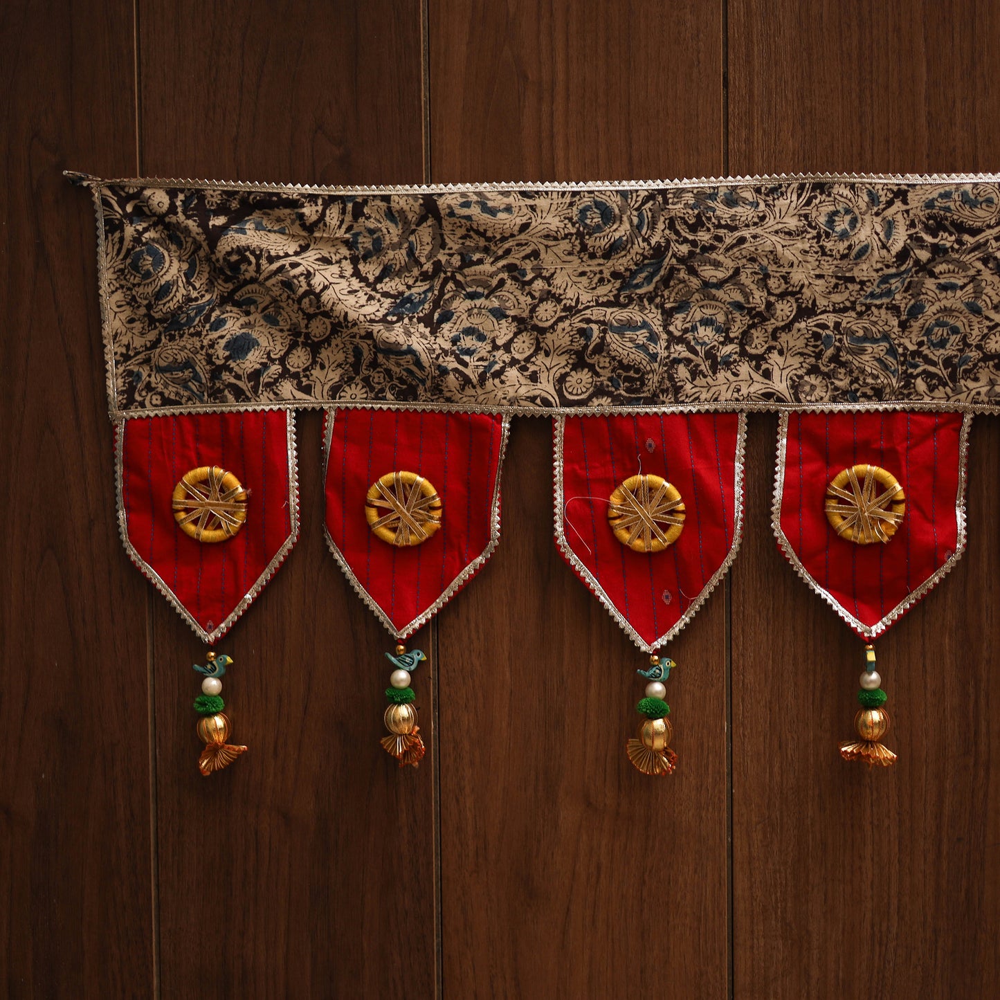 Handmade fabric toran for festive decor 128 - handcrafted