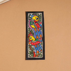 Madhubani handpainted bookmark (7 x 2 in) 36 - handcrafted