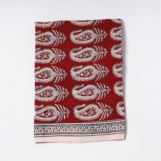 Red - Bagh Block Printed Cotton Precut Fabric (1.1 meter) 80