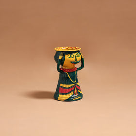 Man - Handpainted Manjusha Art Terracotta Doll Candle Stand for Home Decor 01
